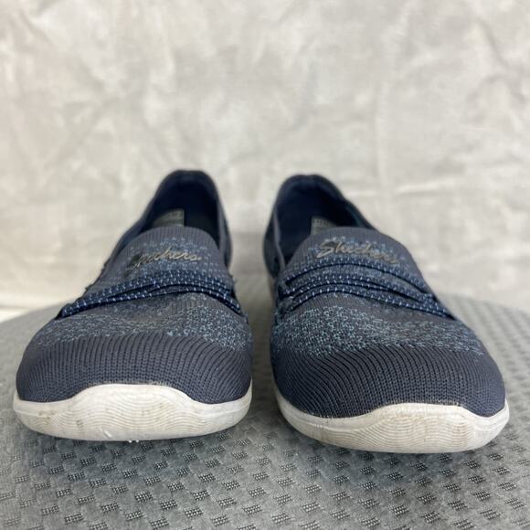 Skechers Newbury St Slip On Shoes Womens 8 Blue Knit Air Cooled Comfort Casual - Picture 3 of 12